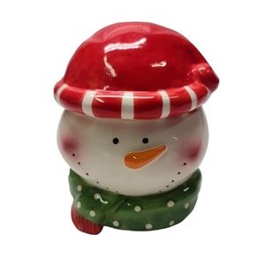 NWT Snowman Canister 2 Asst 2006, Christmas Cookie Jar, Retired
